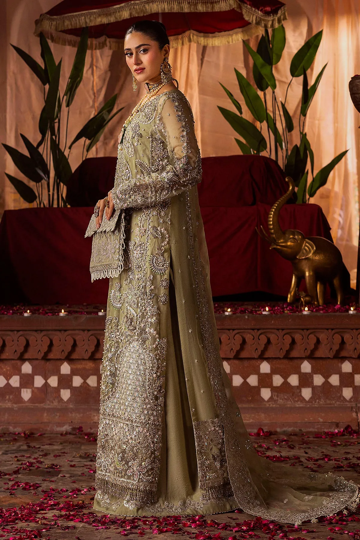 0016-MEERAZ EMBROIDERED ORGANZA STITCHED