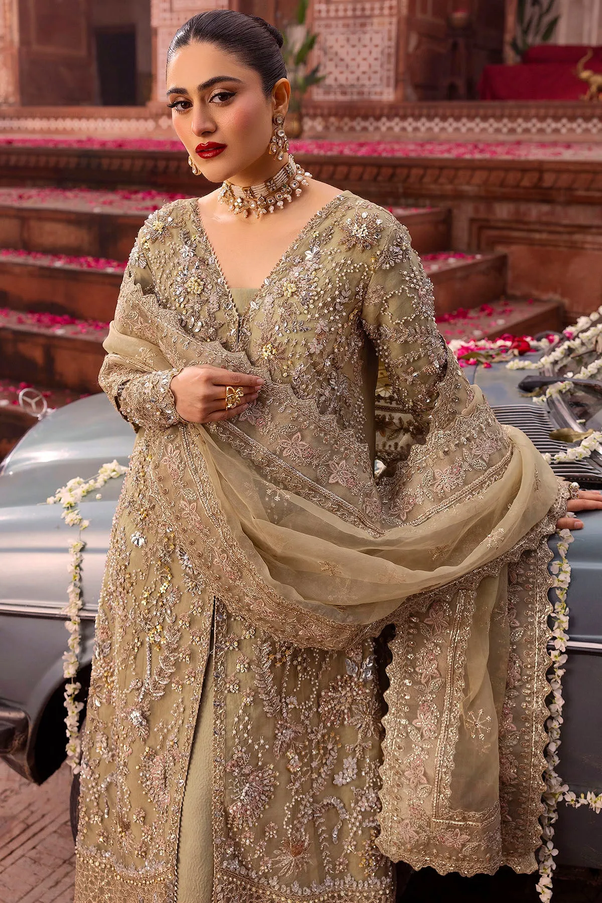 0017-PARINAZ EMBROIDERED ORGANZA STITCHED