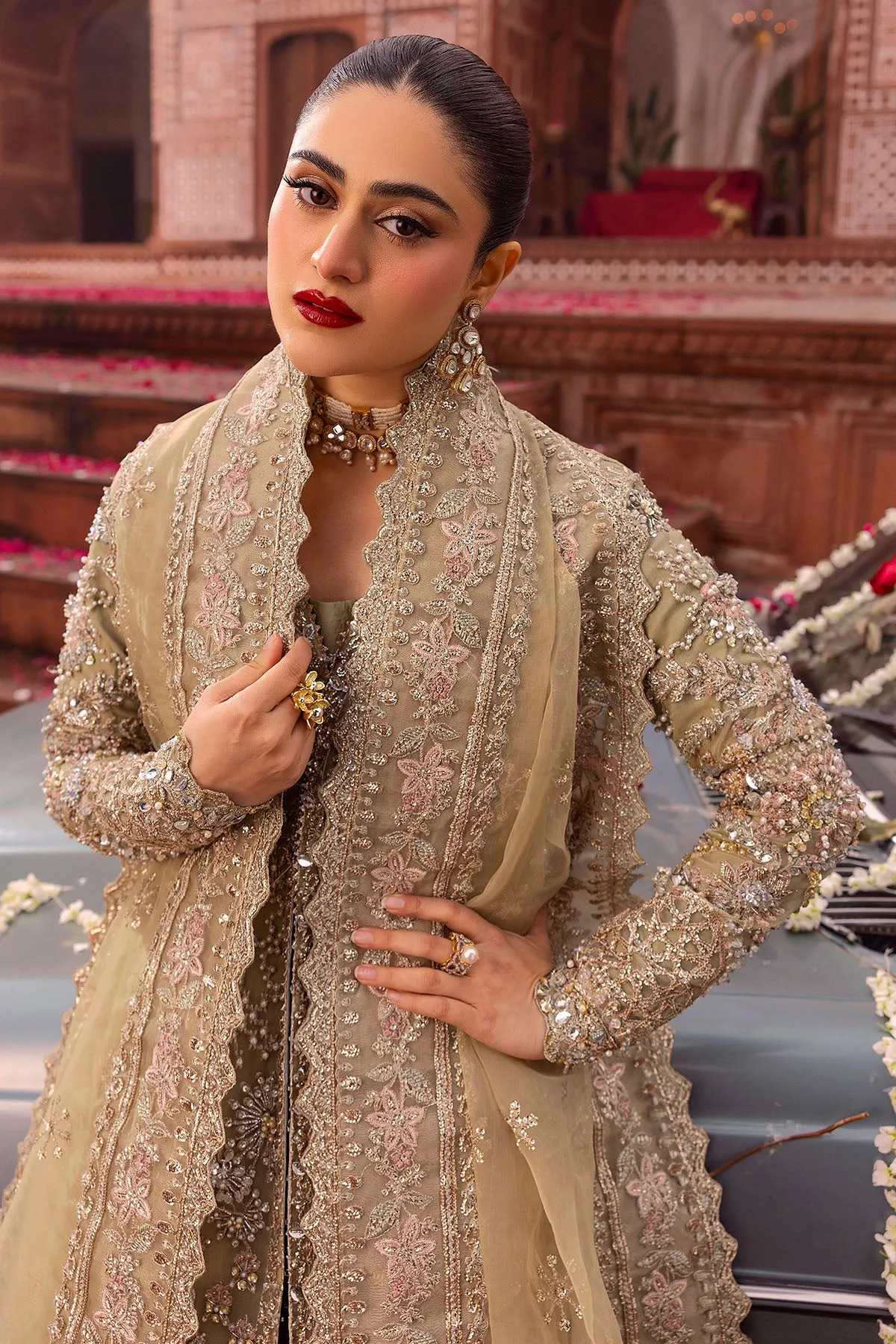 0017-PARINAZ EMBROIDERED ORGANZA STITCHED