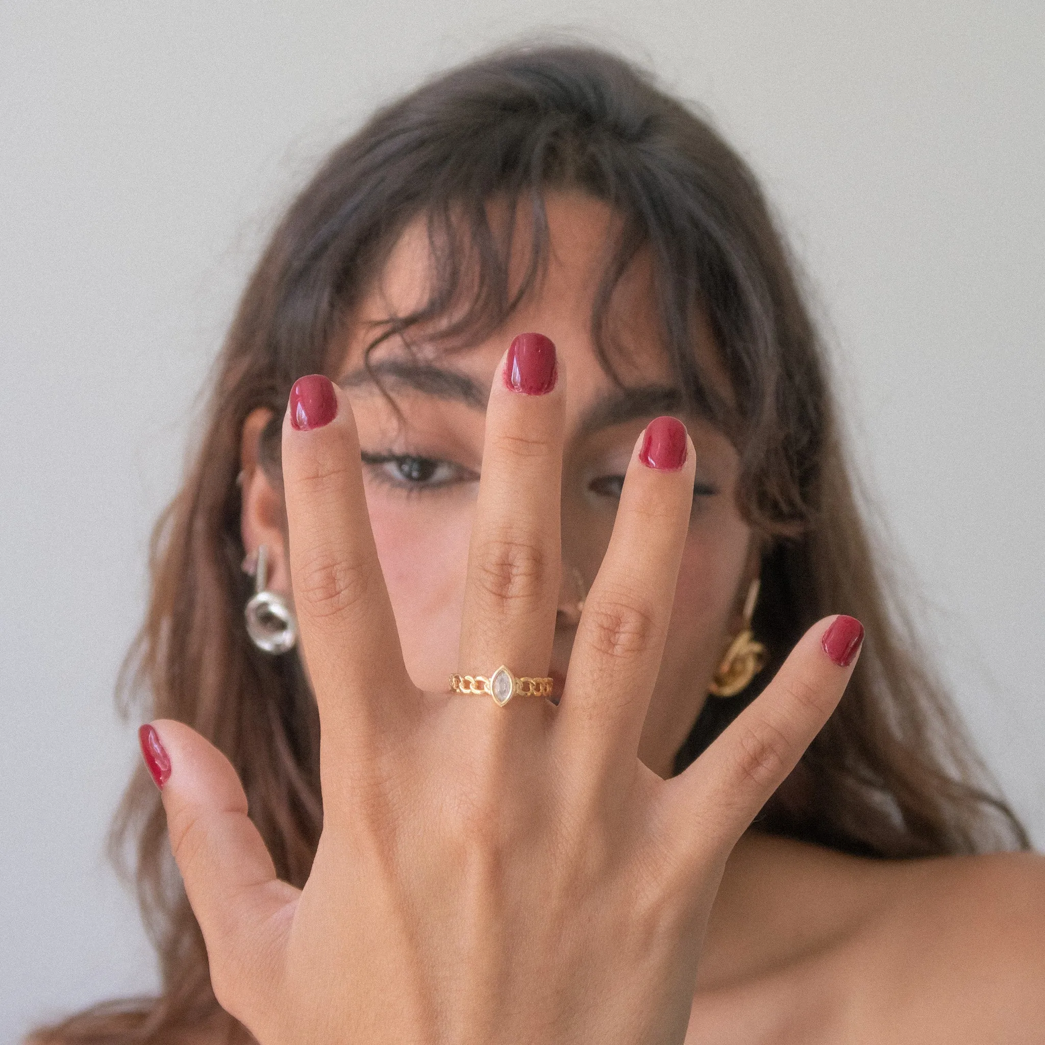 Adjustable Marquise Ring