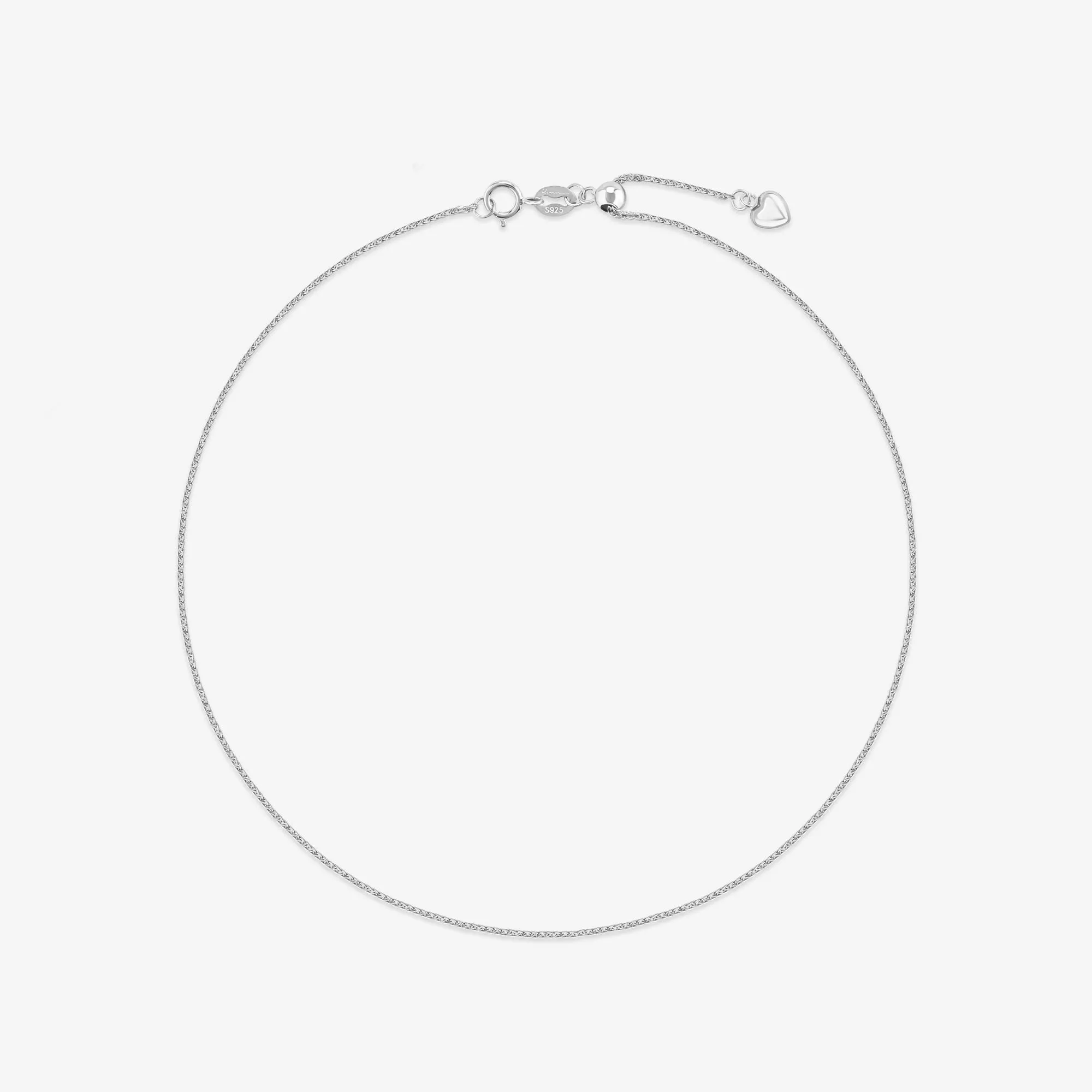 Adjustable silver chain
