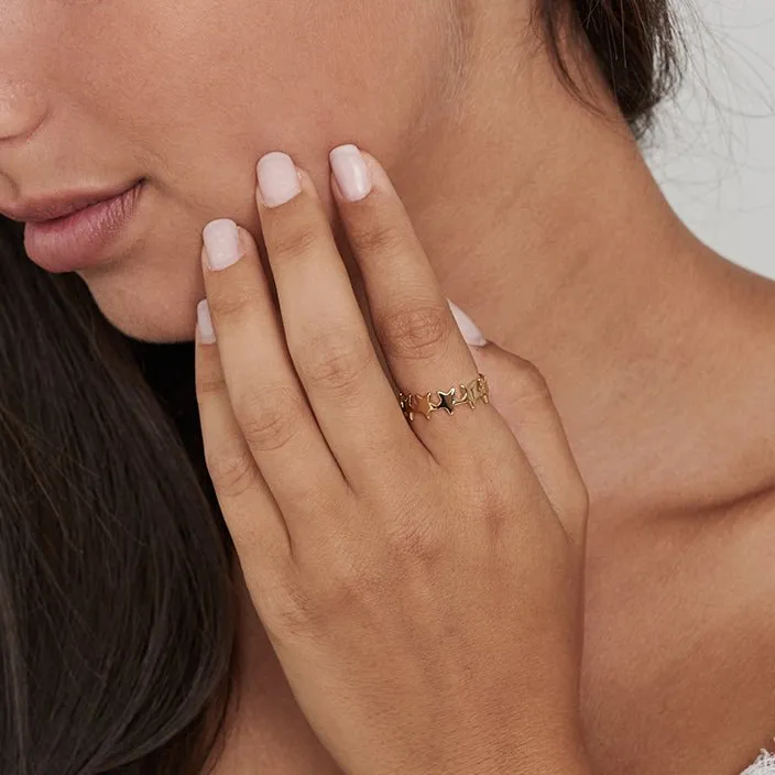 Adjustable Stars Ring