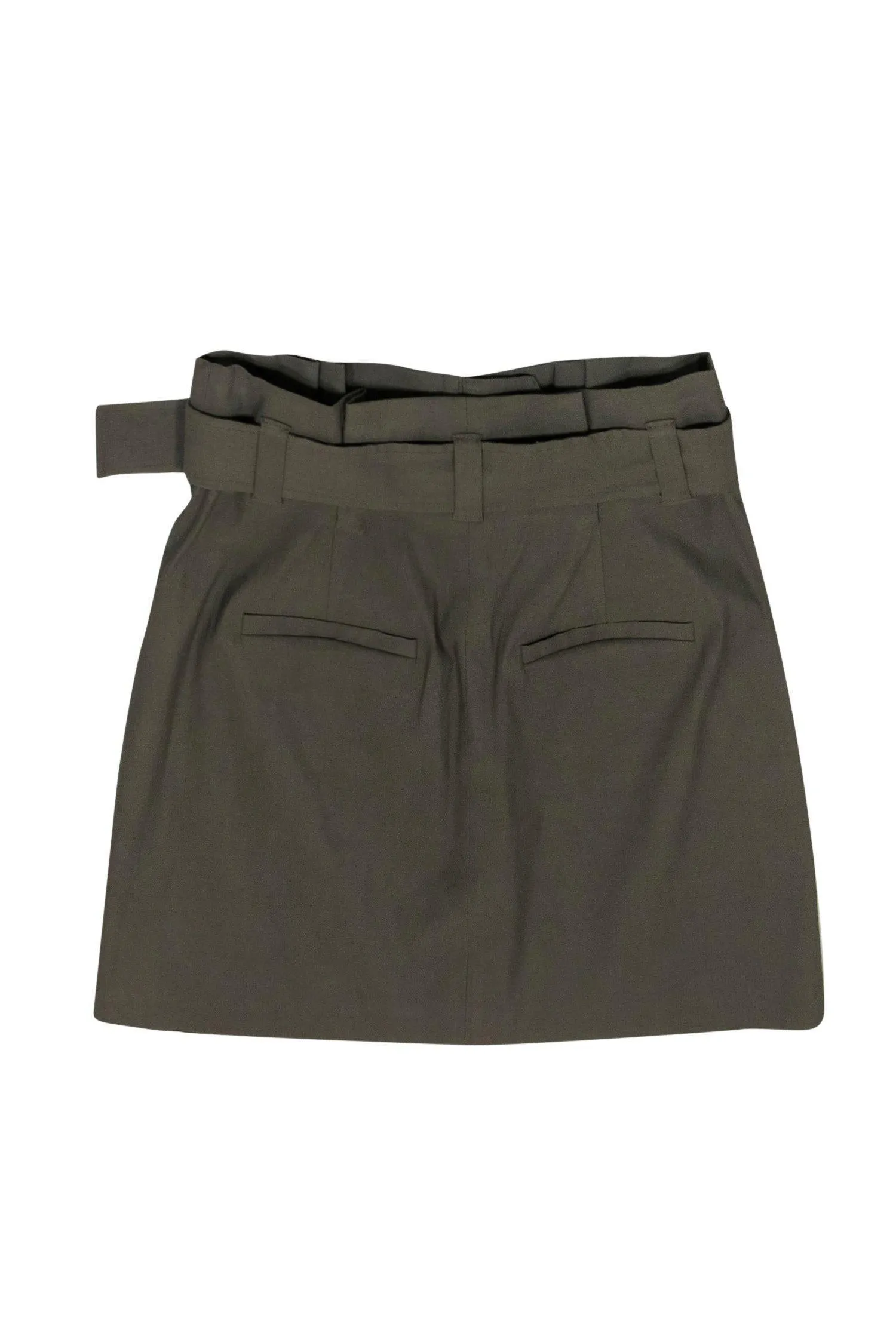 A.L.C. - Olive Green Paperbag Skirt w/ Belt Sz 6