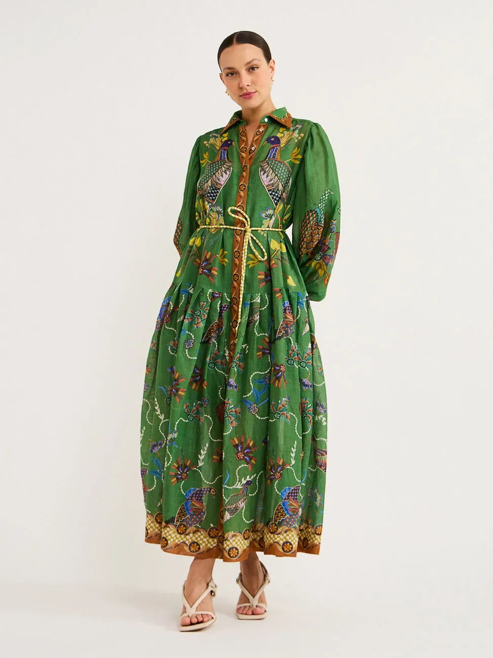 Alemais Birdie Shirtdress in Jade