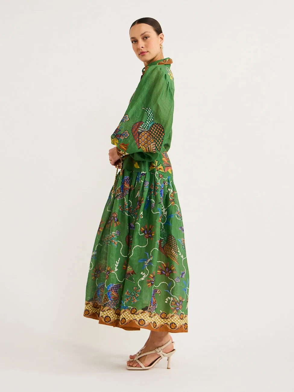 Alemais Birdie Shirtdress in Jade