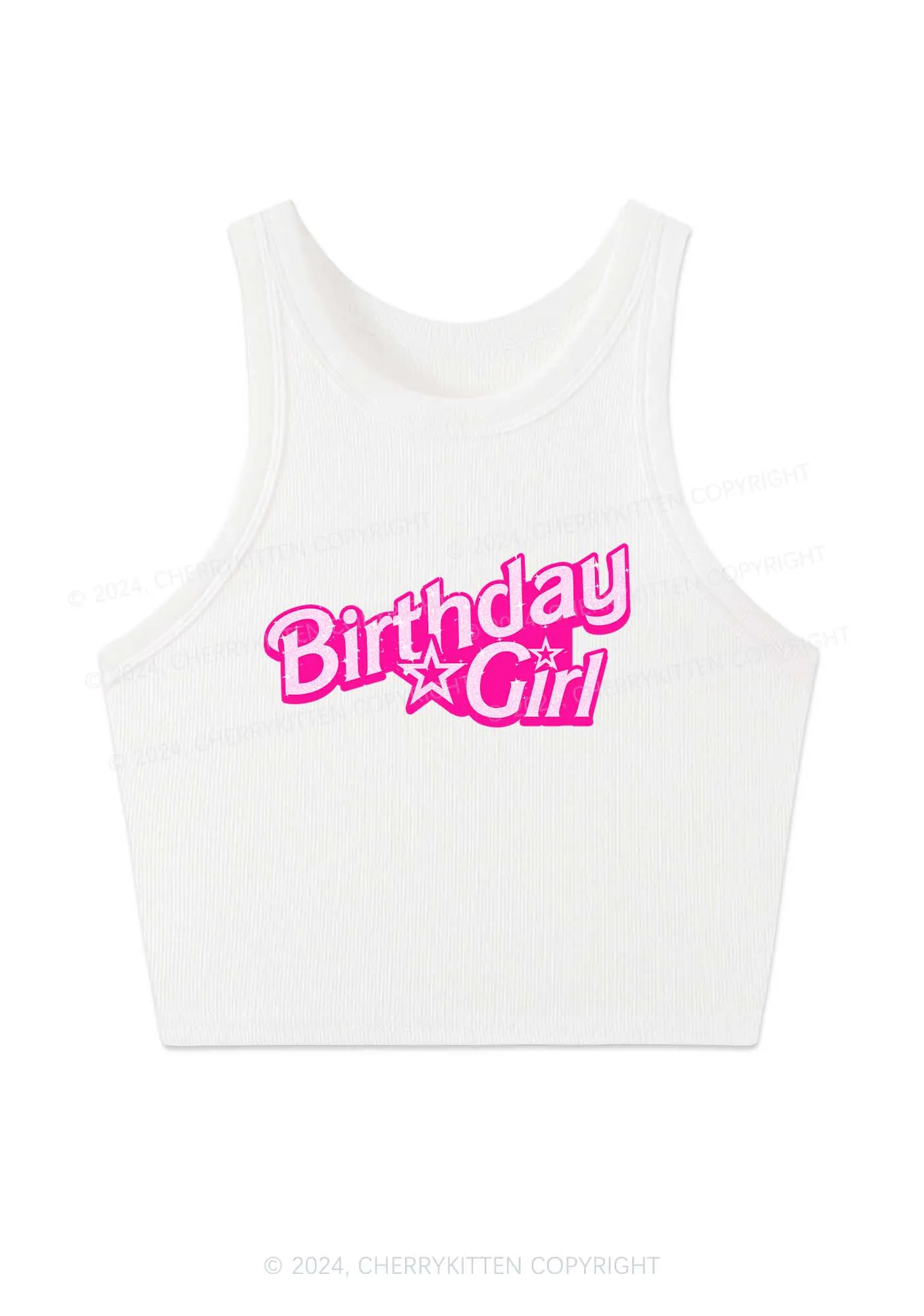 Barb Birthday Girl Y2K Crop Tank Top Cherrykitten