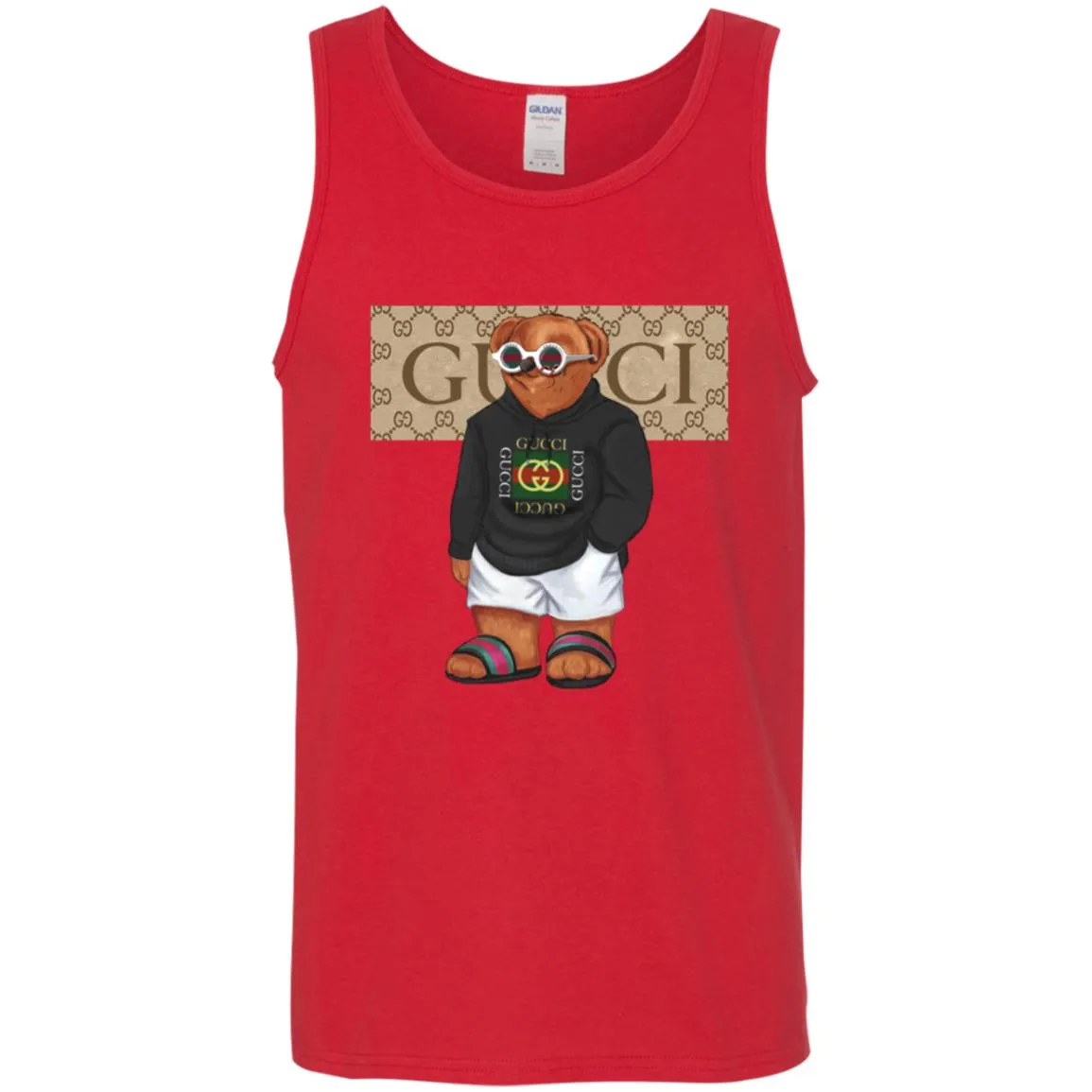 Best Gucci Bear Style Fashion T-shirt Men Cotton Tank