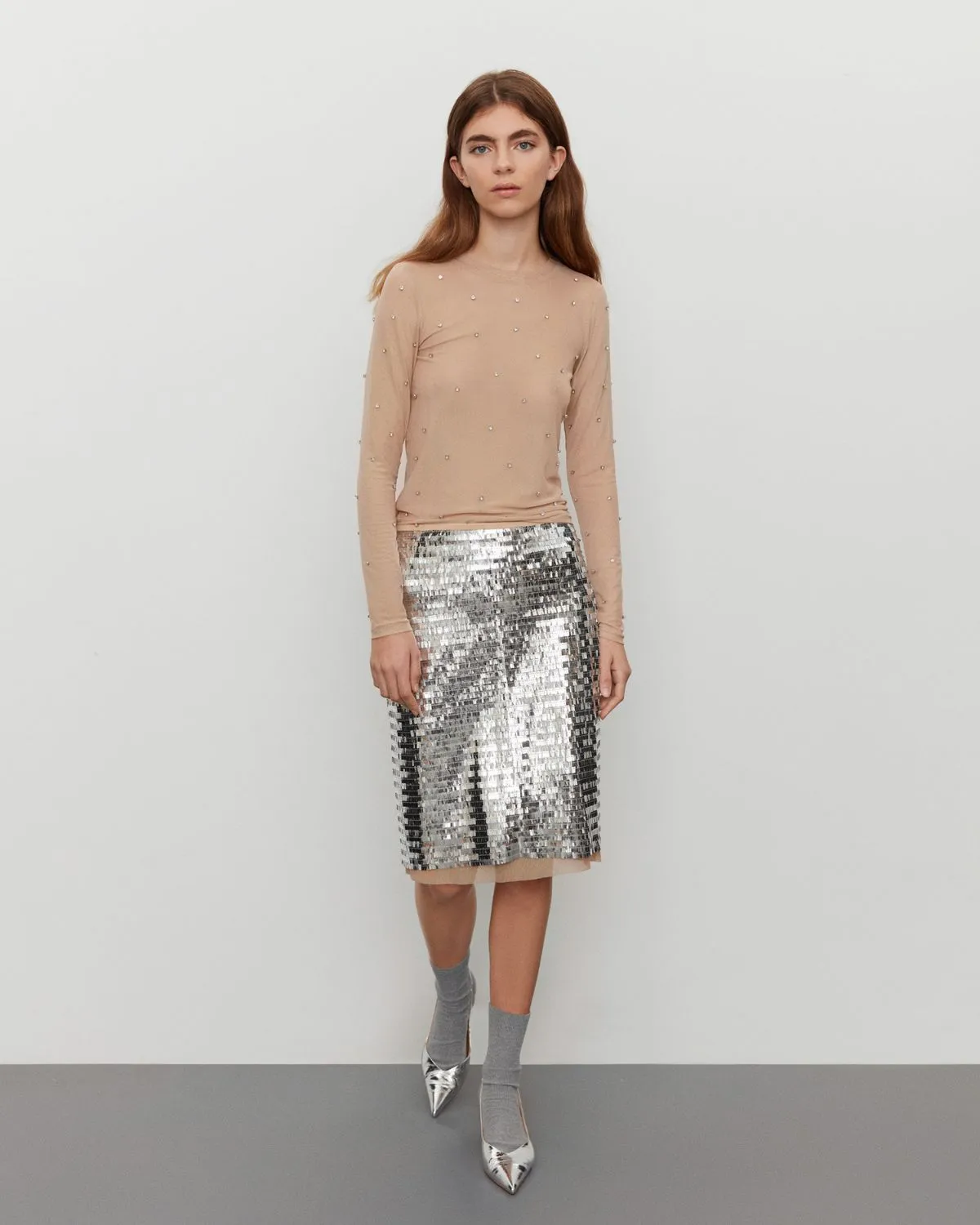 BIRGITTESW SKIRT - Silver