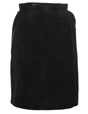 Black Suede Skirt - S