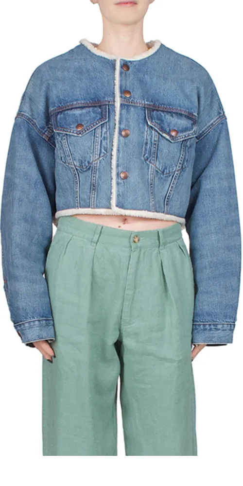 Blake Oversized Cropped Denim Jacket