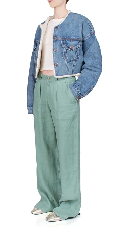 Blake Oversized Cropped Denim Jacket