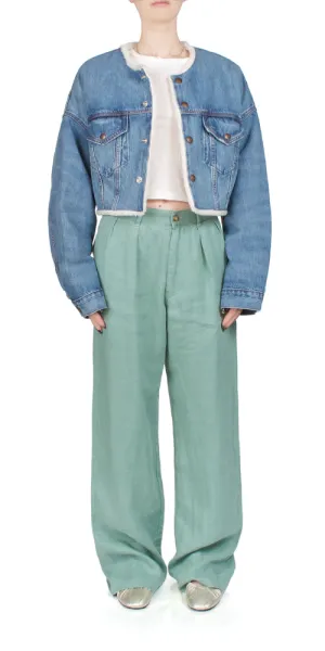 Blake Oversized Cropped Denim Jacket