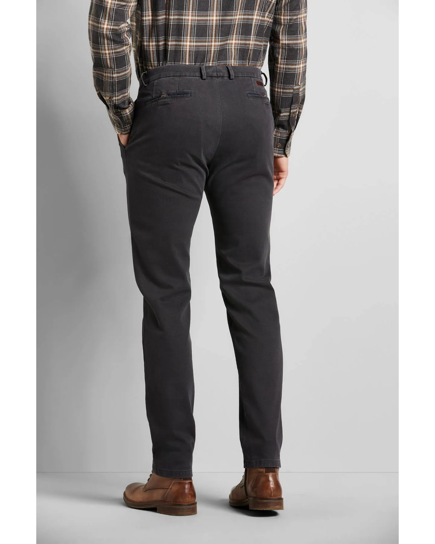 Bugatti - Dark Grey Chinos Made Of Elastic Cotton Blend