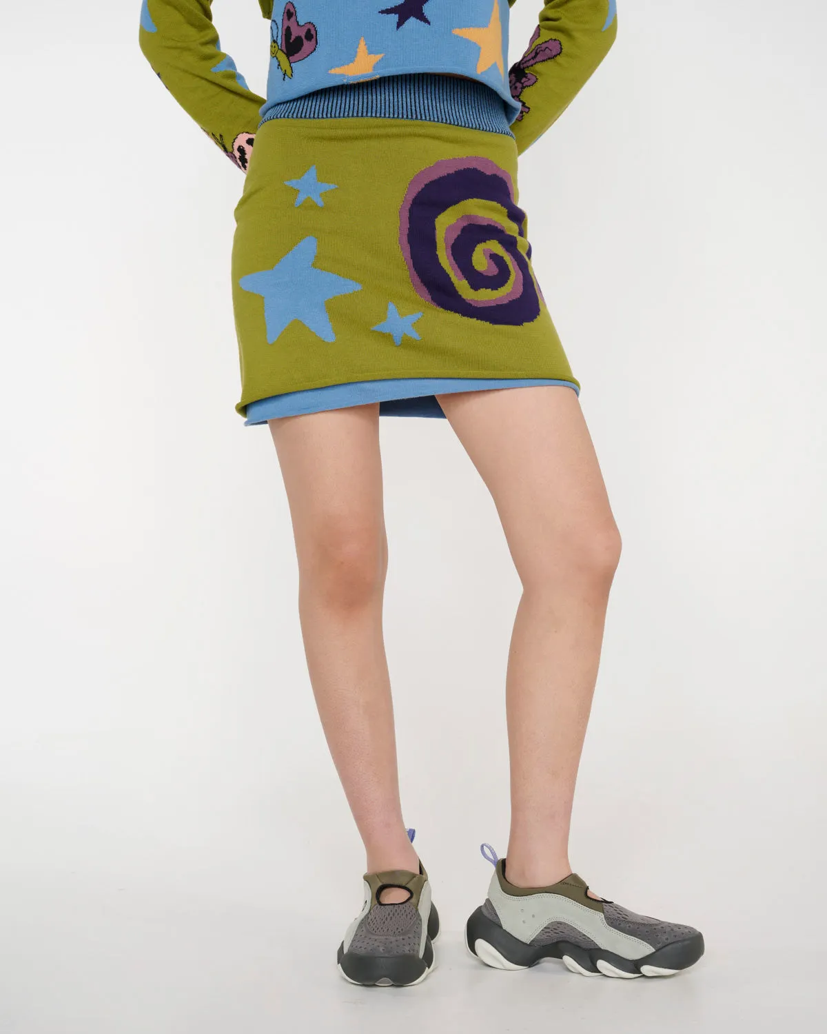 Buggin' Out Neppy Mini Skirt - Olive