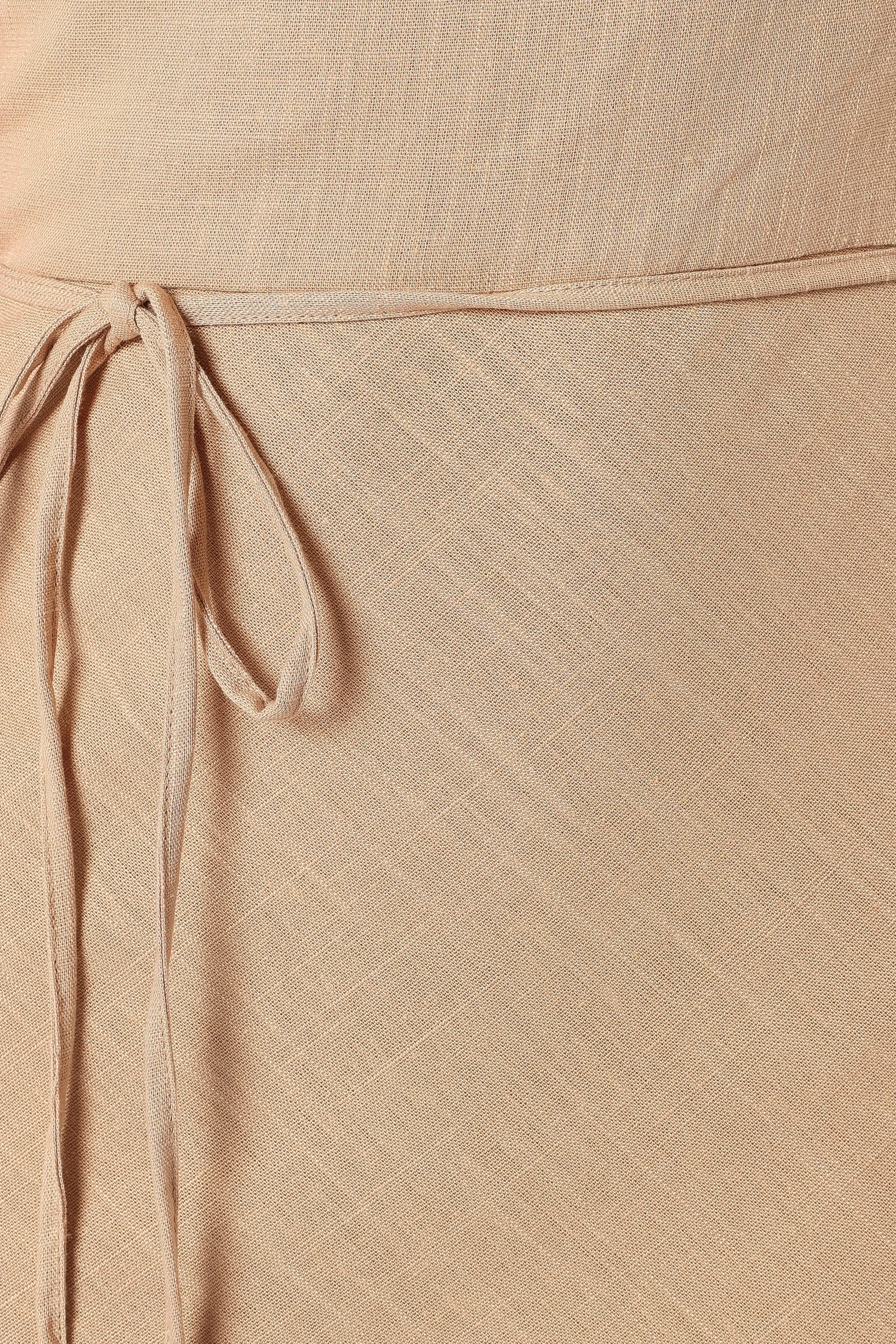 Calista One Shoulder Midi Dress - Sand