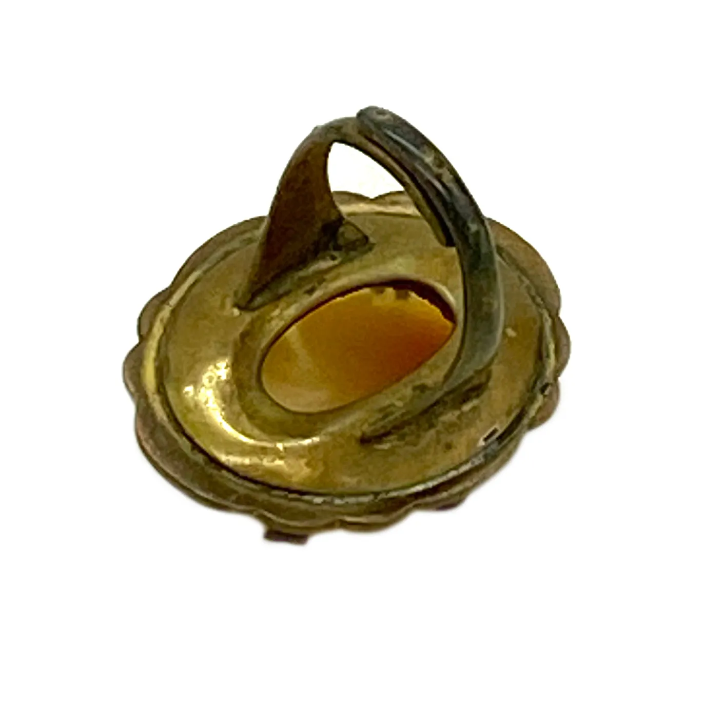 Carved Cameo Adjustable Ring