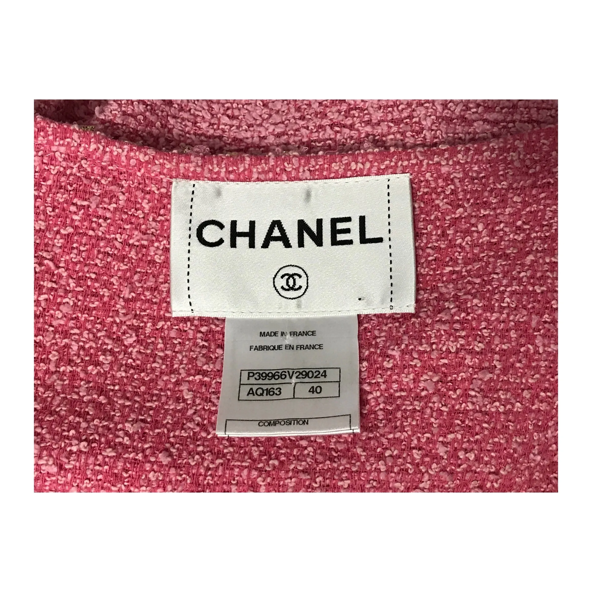 Chanel Gold and Pink Pastels Tweed Cropped Jacket
