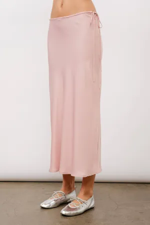 Christy Bias Midi Skirt - Pink Quartz