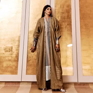 CROCHET DROPS ON OLIVE ABAYA