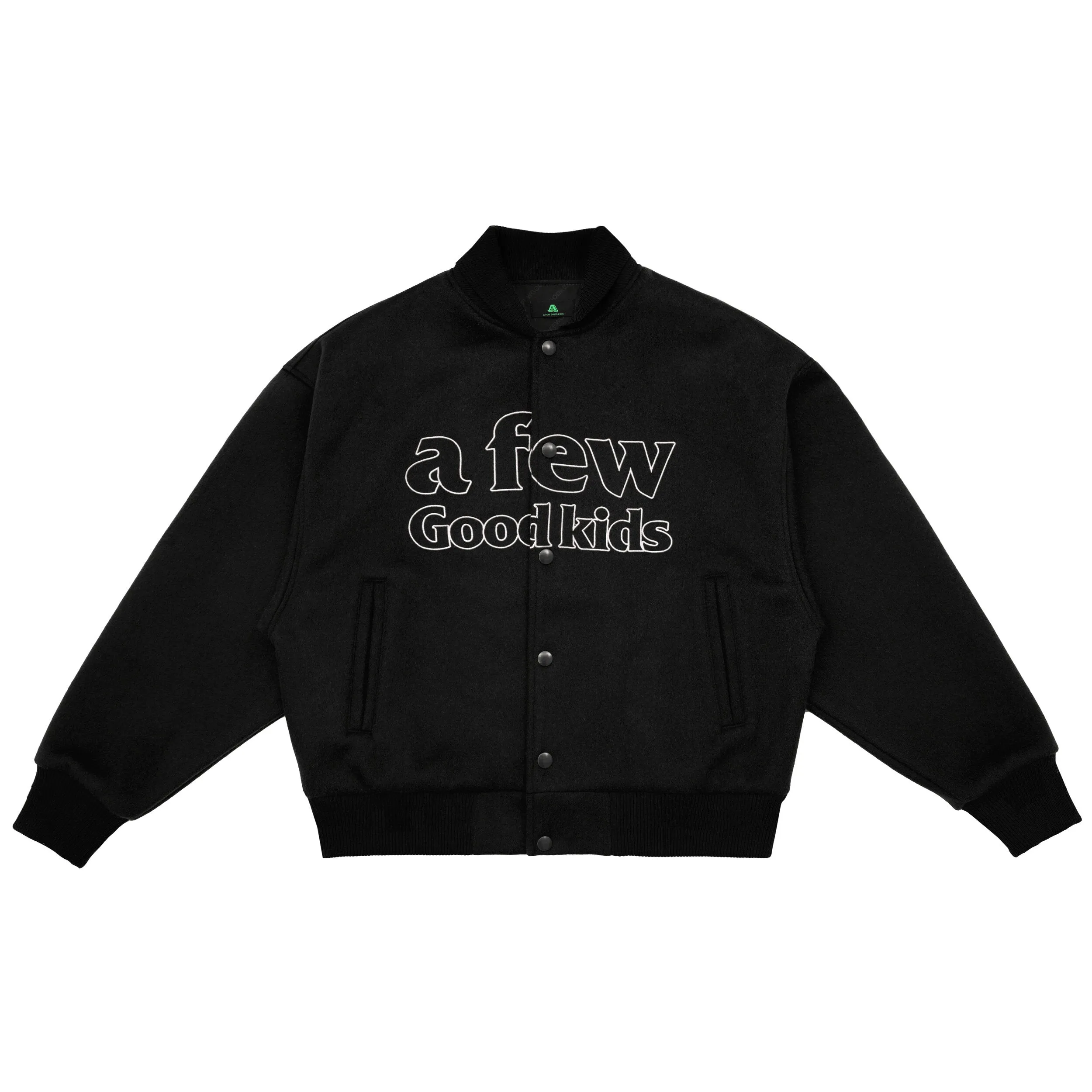 DONCARE (AFGK) "Peace Angel Varsity Jacket" - Black