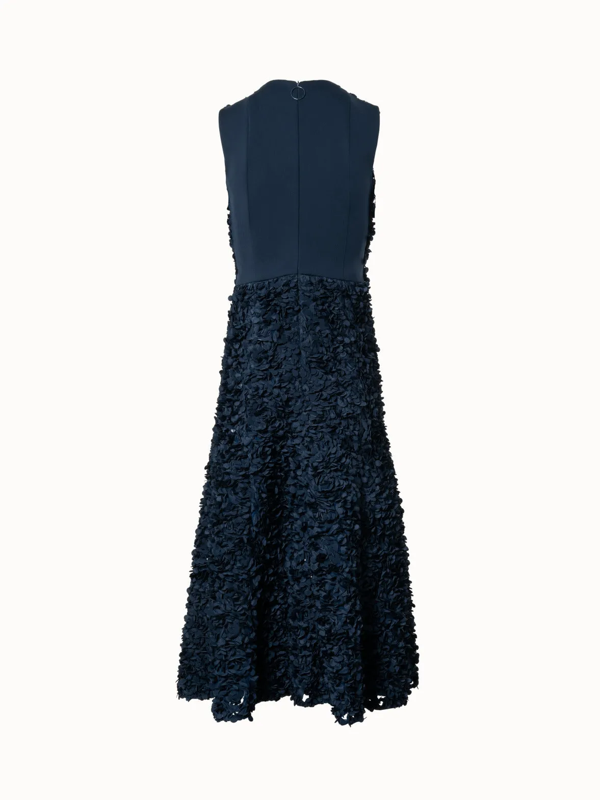 Fit & Flare Midi Dress with 3D Laser Cut Flakes