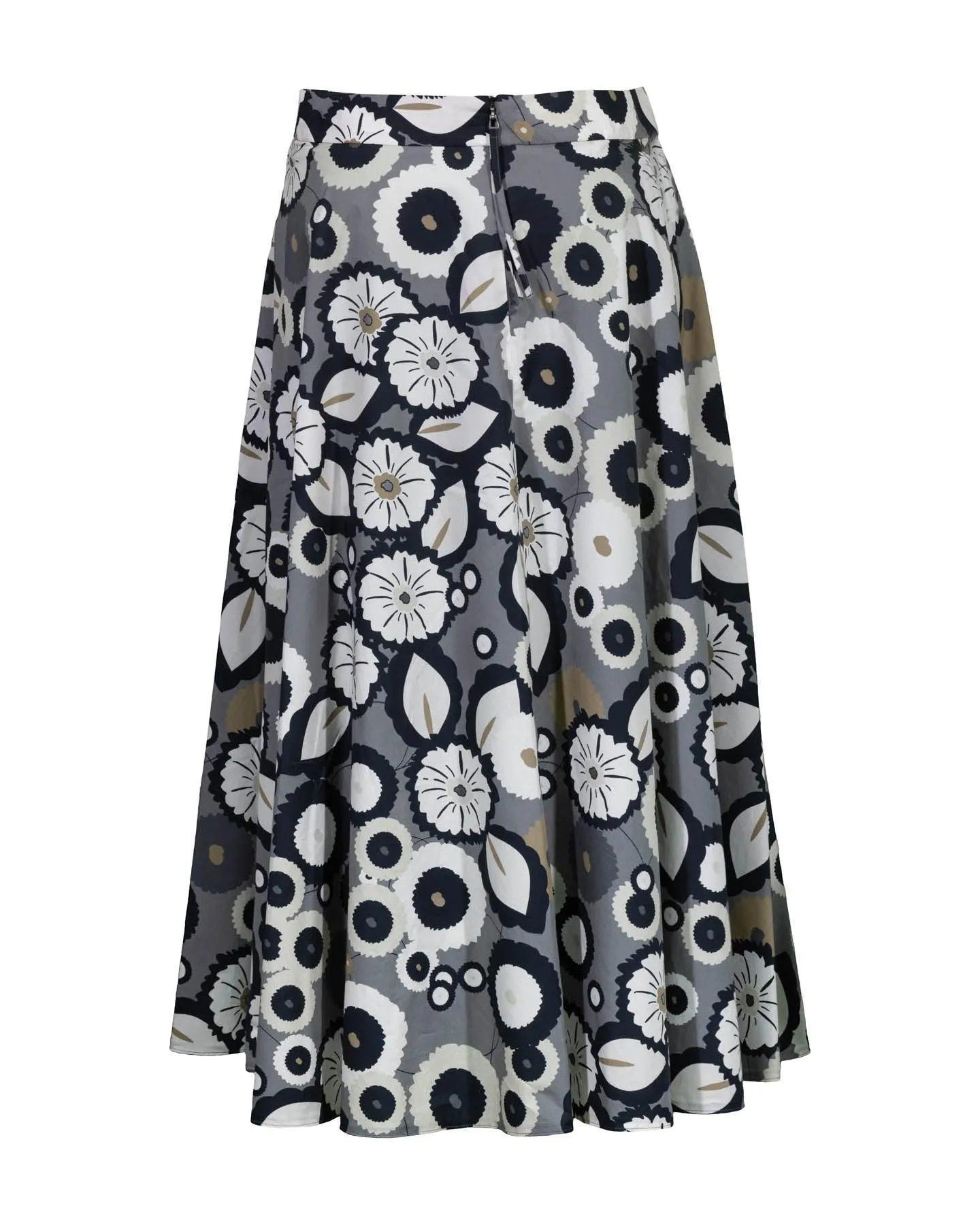 Floral Circle Print Skirt
