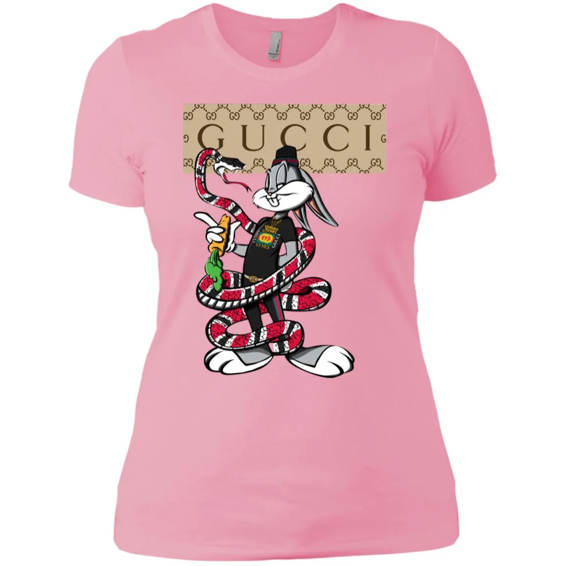 Gucci Rabbit Snake Gift Birthday T-shirt Women Cotton T-Shirt
