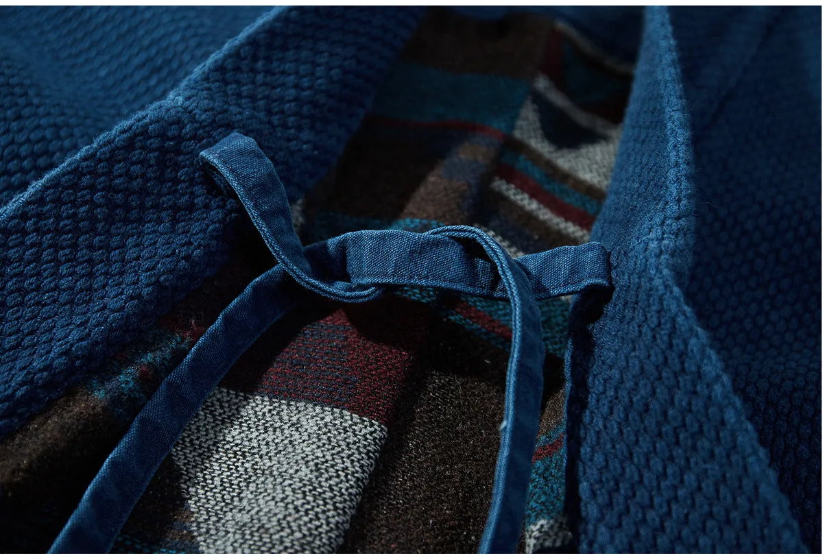 Indigo Kendo Sashiko Kimono Jacket