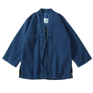 Indigo Kendo Sashiko Kimono Jacket