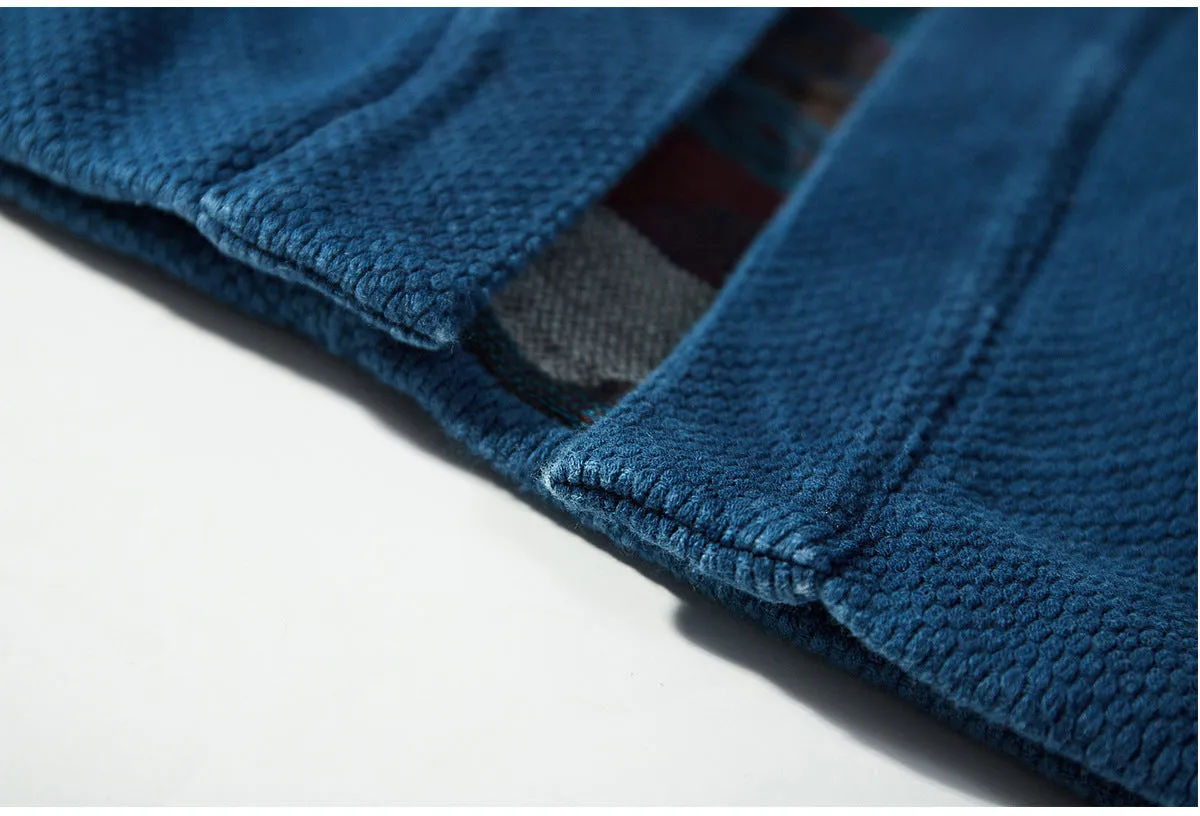 Indigo Kendo Sashiko Kimono Jacket