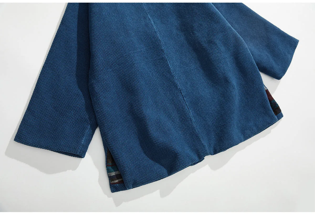 Indigo Kendo Sashiko Kimono Jacket