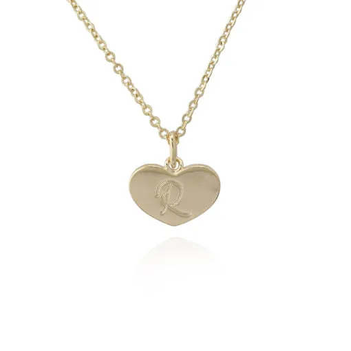 Initialled Heart Pendant Necklace