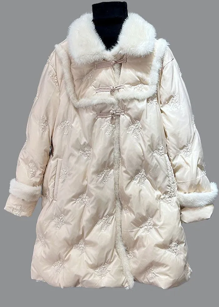Italian Yellow Mink Hair Patchwork Duck Down Down Coat Winter LY9405
