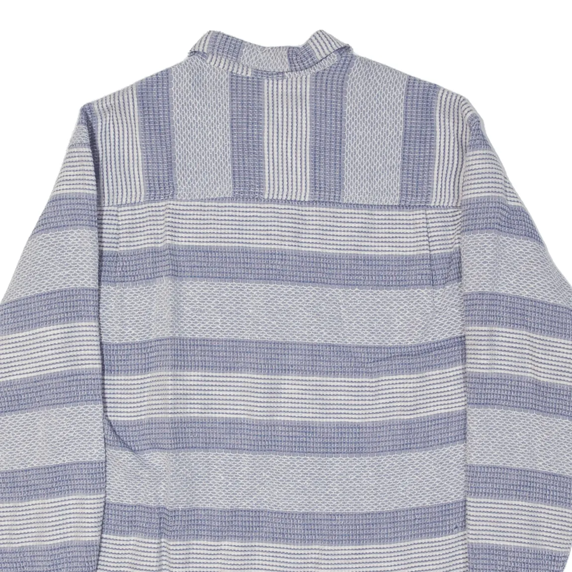 JOHNS&GREEN Mens Shirt Blue 90s Striped Long Sleeve L