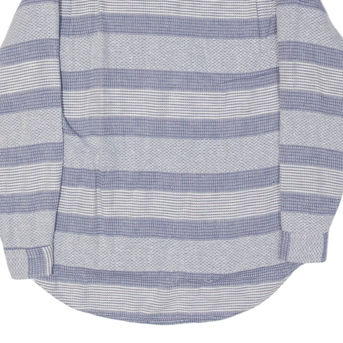 JOHNS&GREEN Mens Shirt Blue 90s Striped Long Sleeve L