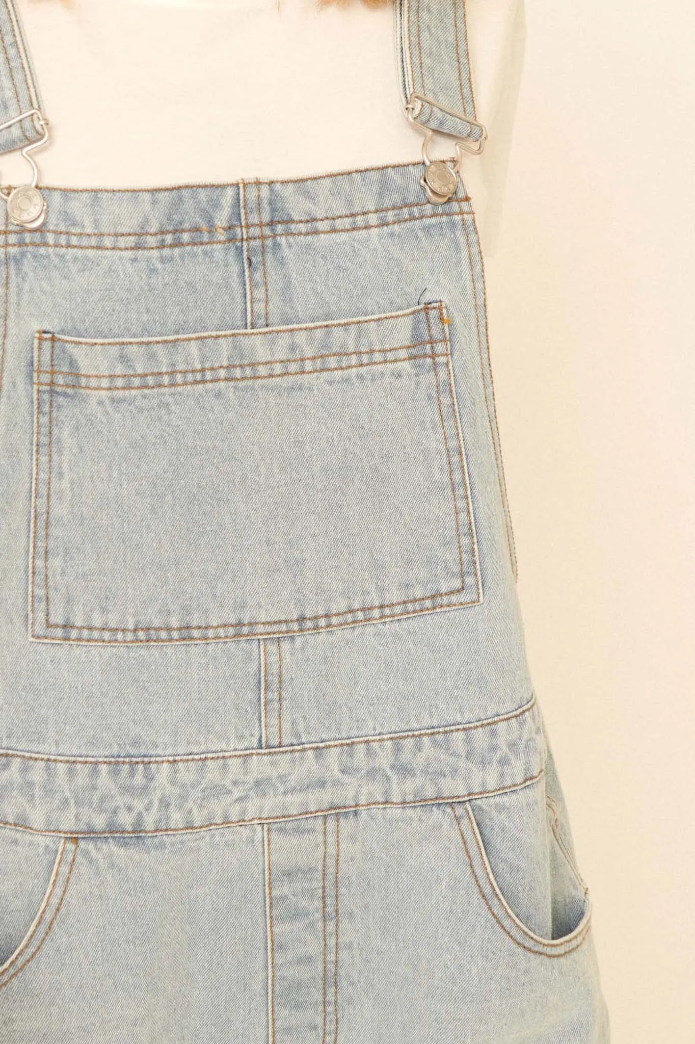 Jump for Joy Denim Overall Romper