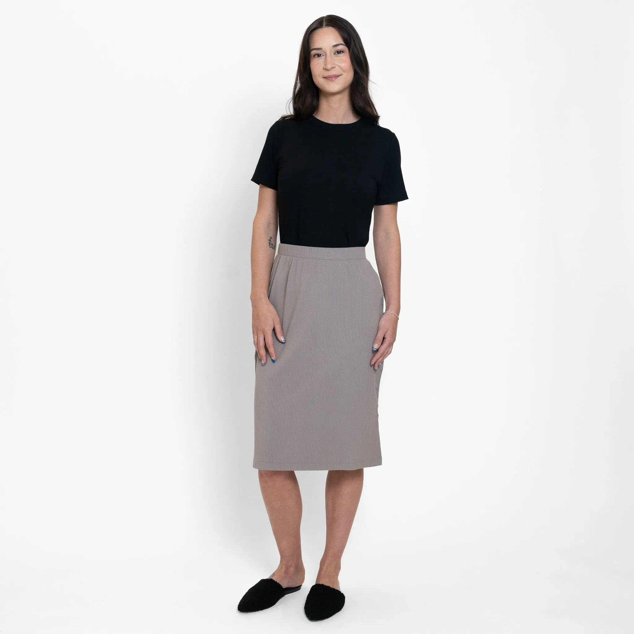 Last Chance: The Dressy Rib Knit Skirt