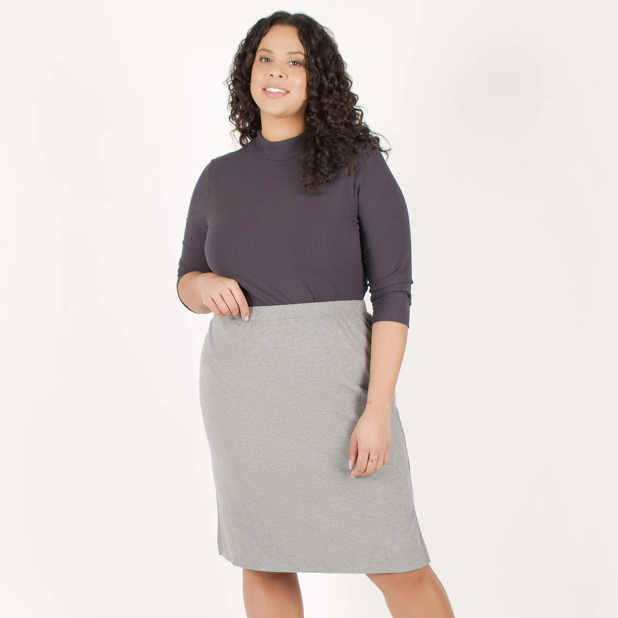 Last Chance: The Dressy Rib Knit Skirt
