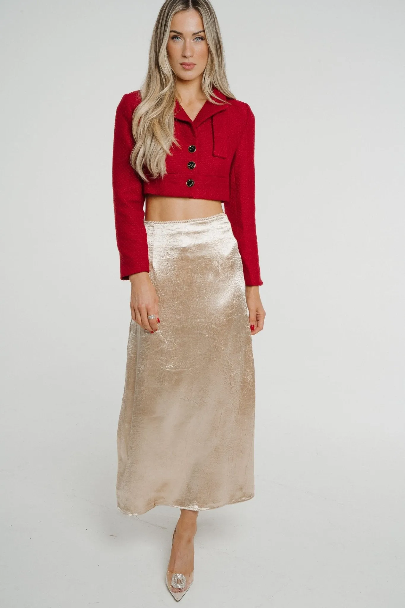 Lily Slip Skirt In Gold