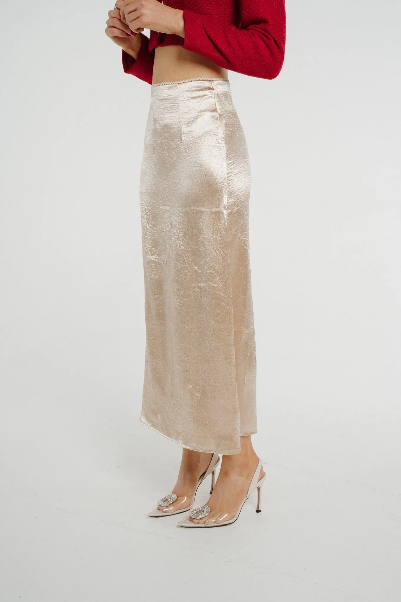 Lily Slip Skirt In Gold