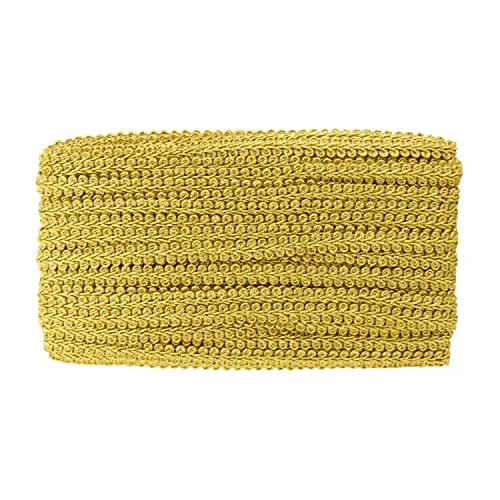 Mandala Crafts Gimp Braid Trim Roll French Braided Trim Ribbon Gold Trim for Sewing  Decorative Gold Fabric Trim by The Yard for Curtain Trim Flat Upholstery Trim
