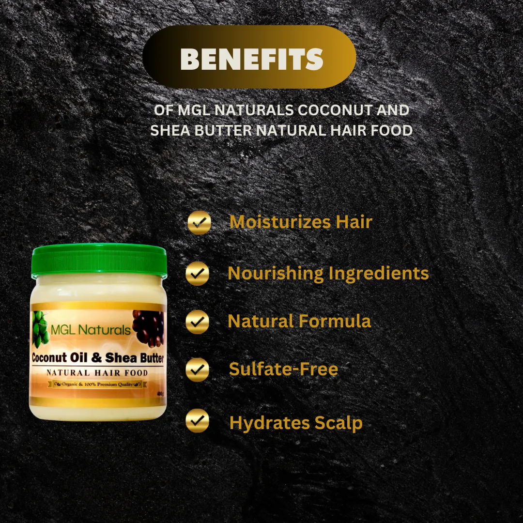 MGL Naturals Coconut and Shea Butter Natural Hair Food 400g