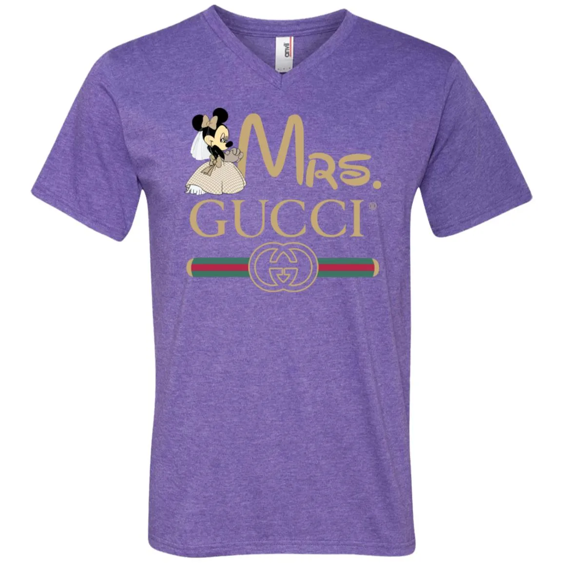 Mrs Minnie Gucci Couple Disney Shirt Valentine's Day T-shirt Men V-Neck T-Shirt