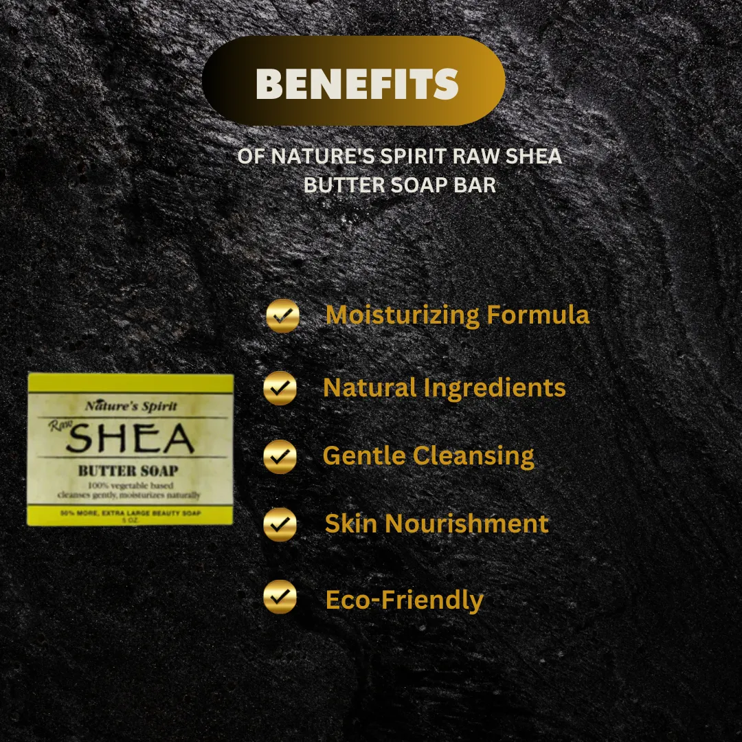 Nature's Spirit Raw Shea Butter Soap Bar 5 oz