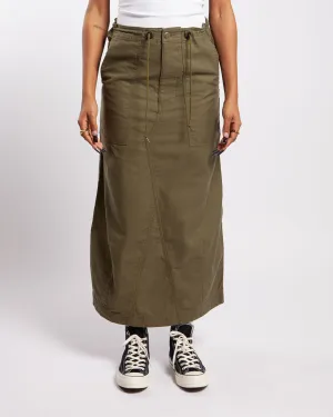 Needles String Fatigue Skirt - Back Sateen Olive