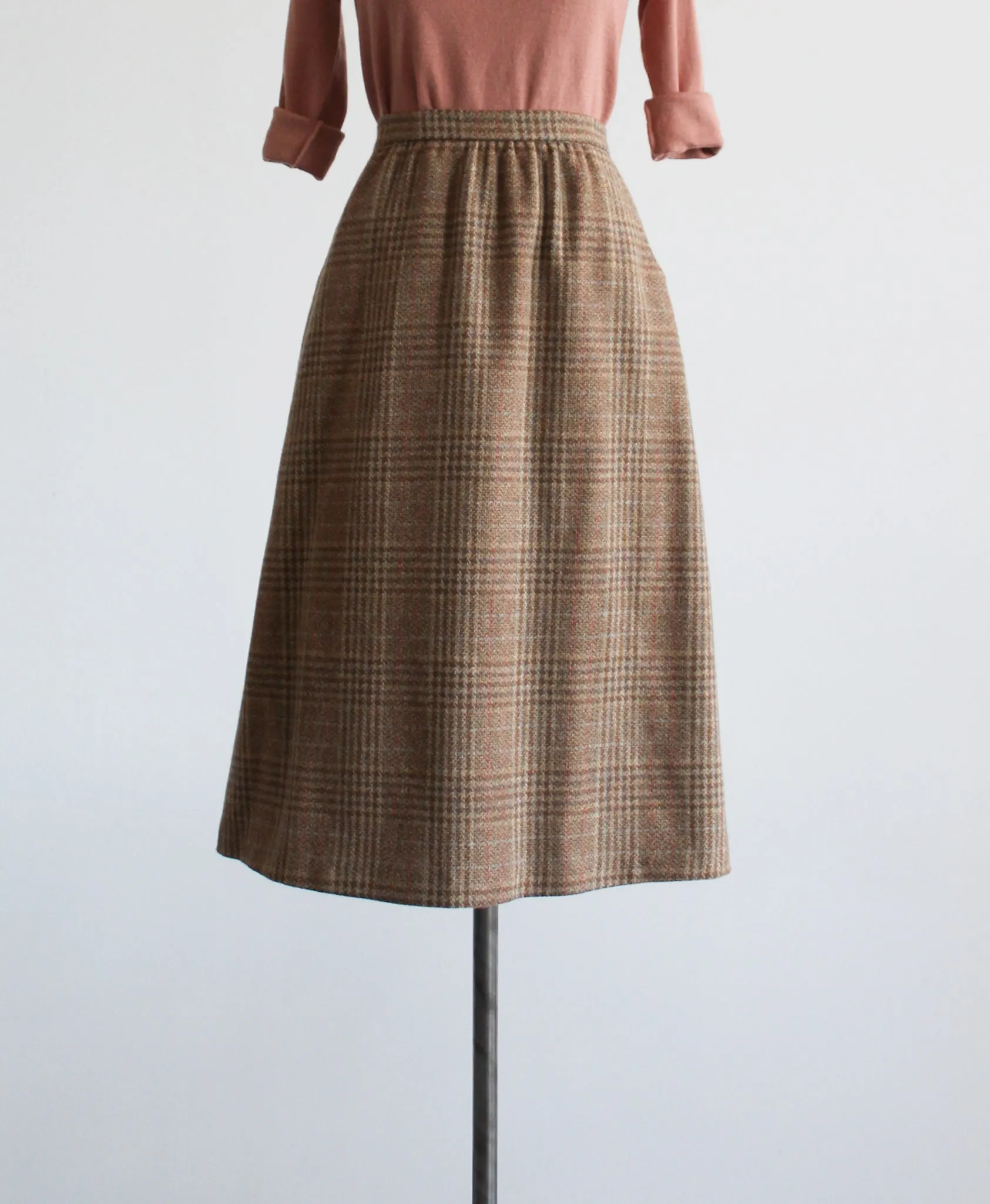 notting hill plaid wool skirt