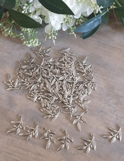 Olive Branch Charm - Available in Gold or Silver