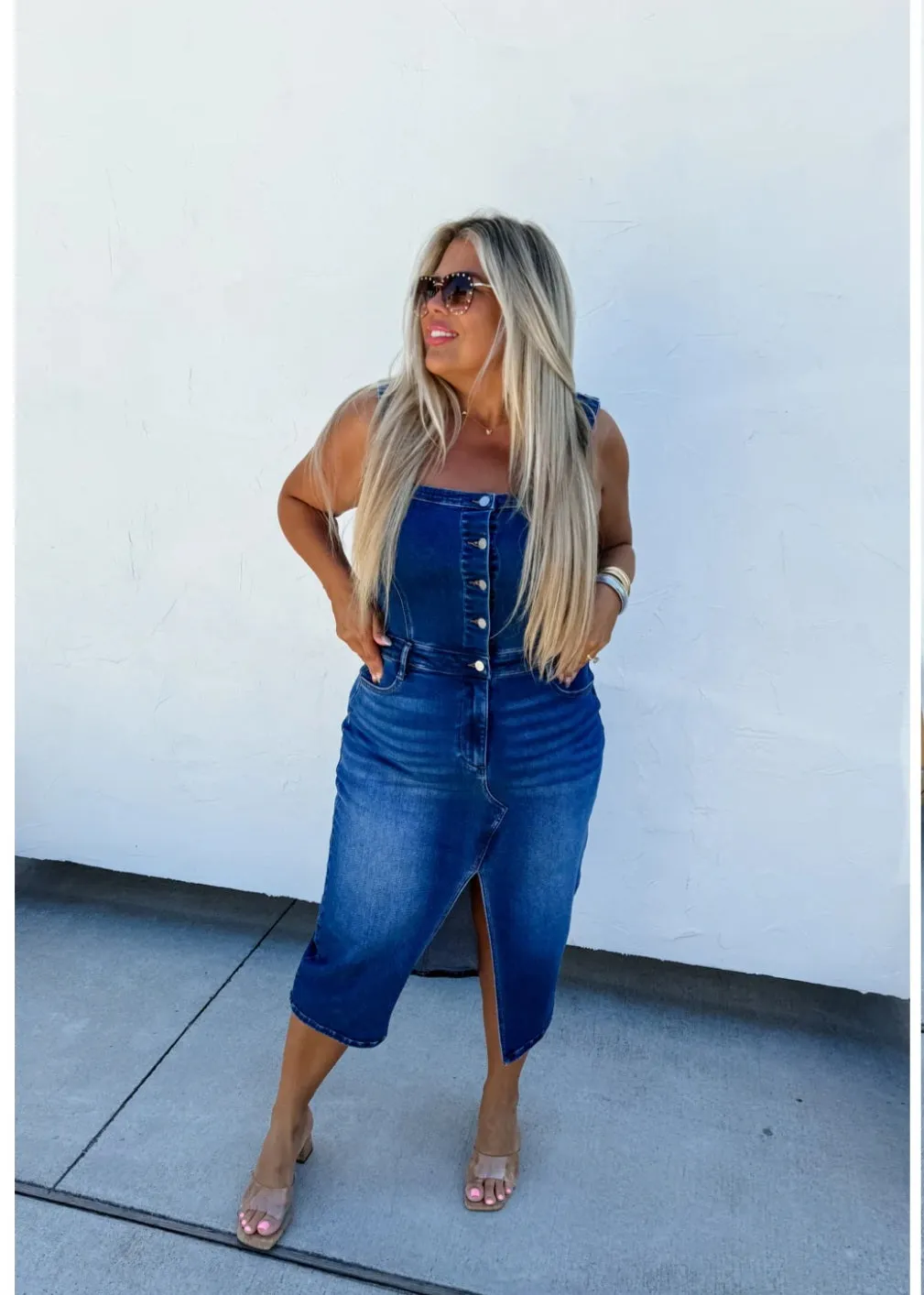 Overall Denim Dress