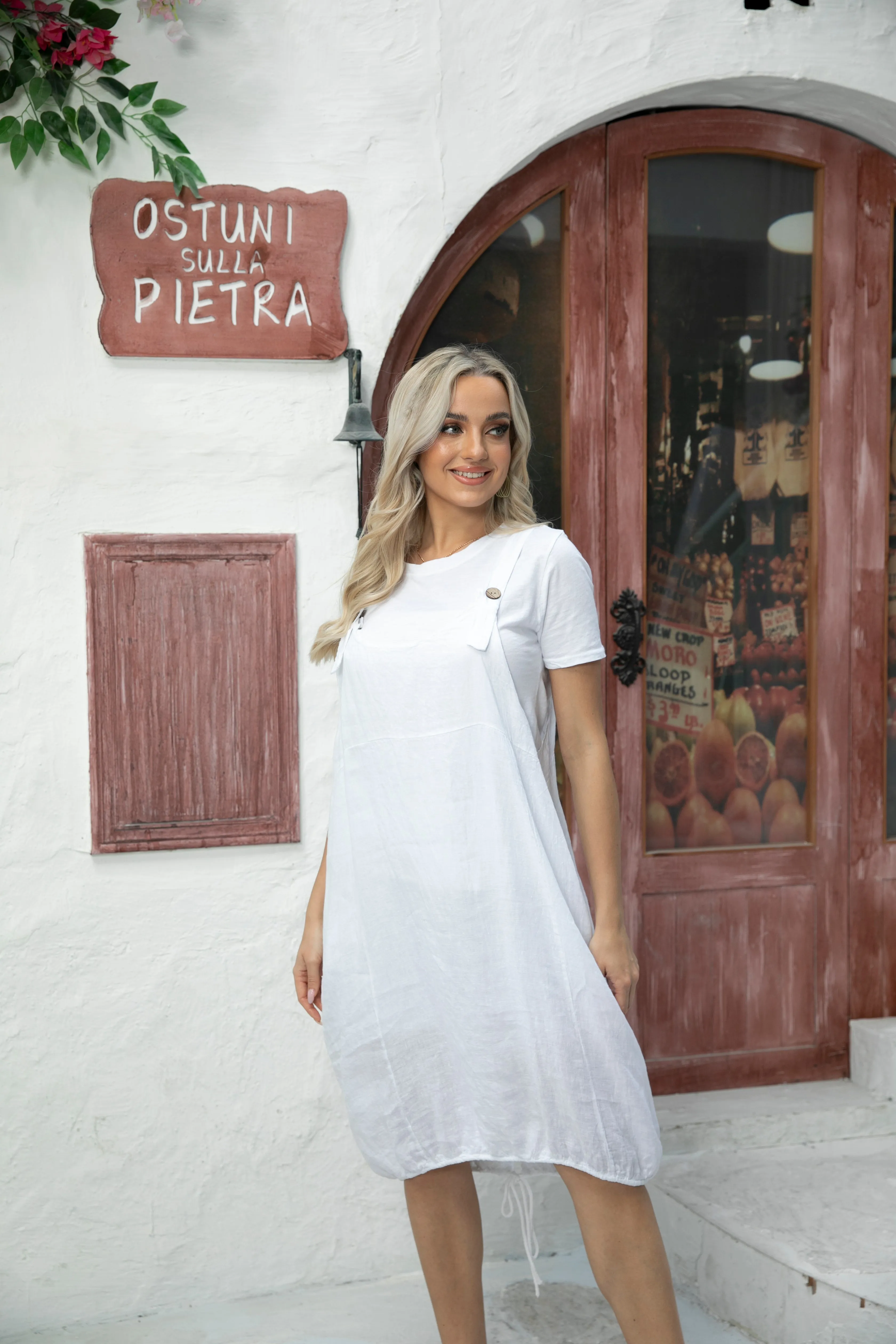 Overall Linen Dress