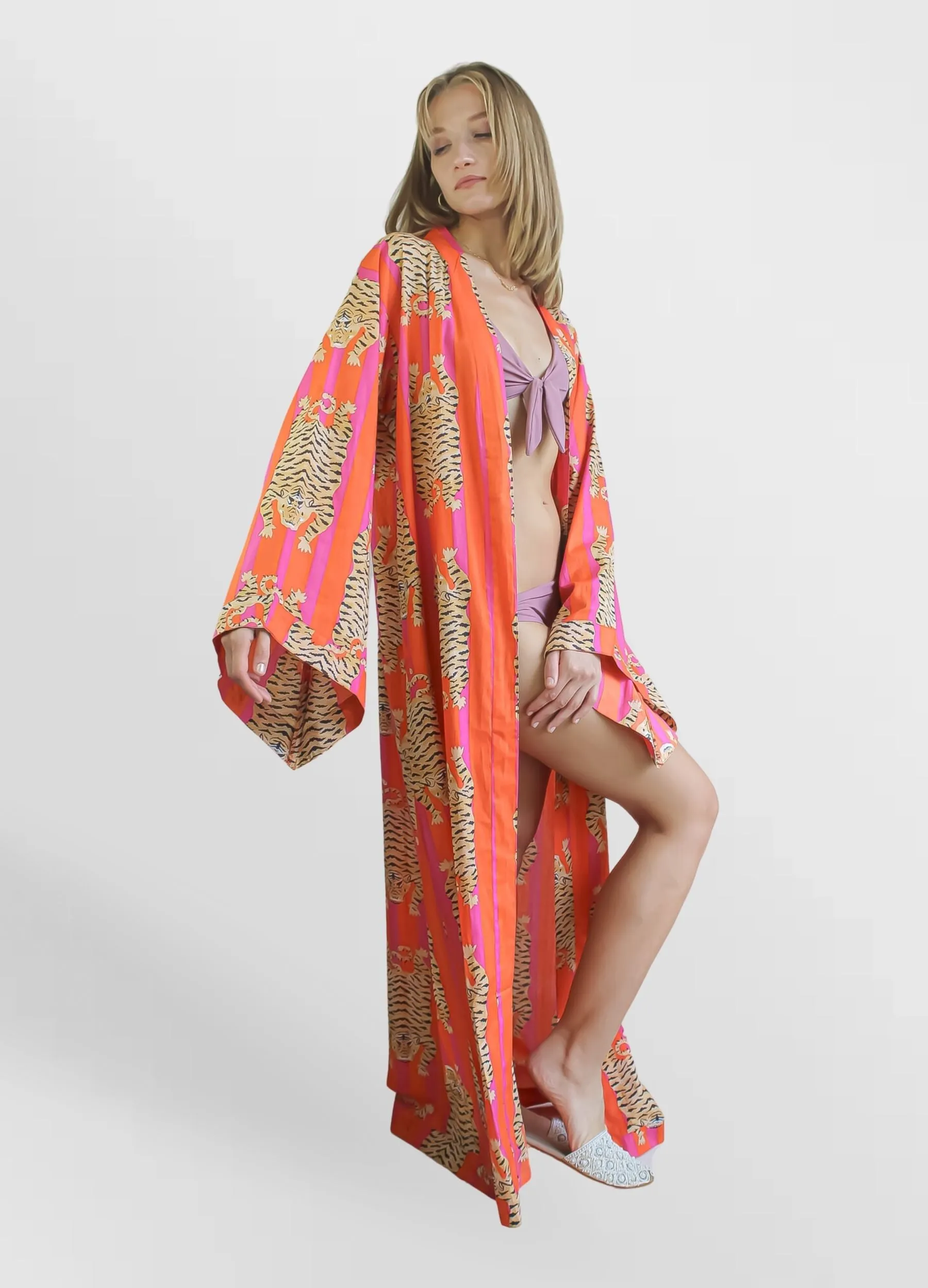 Paradise Fuchsia Kimono